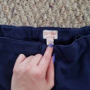 Navy blue cotton pants